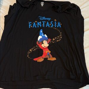 Disney Fantasia Mickey Mouse Black Graphic Tee